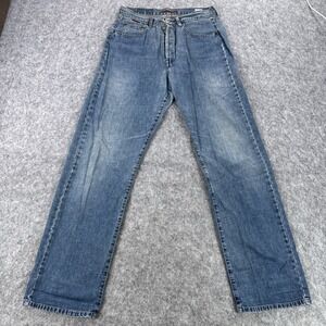 A. Gold E Jeans Womens 30x32 (Tag 31) Blue High Rise Relaxed Denim Barbee USA